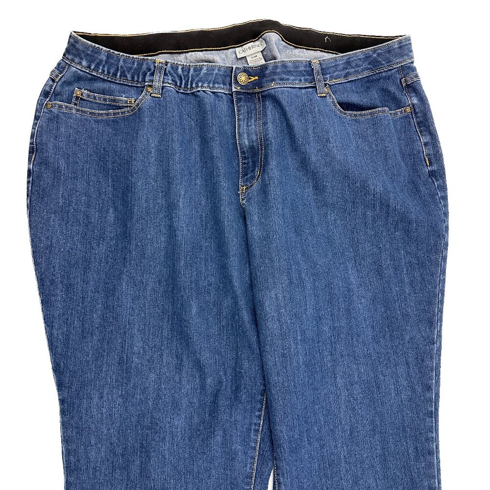 Catherines Straight Leg Women's size 24W Dark Wash Blue Denim jeans - Picture 2 of 4